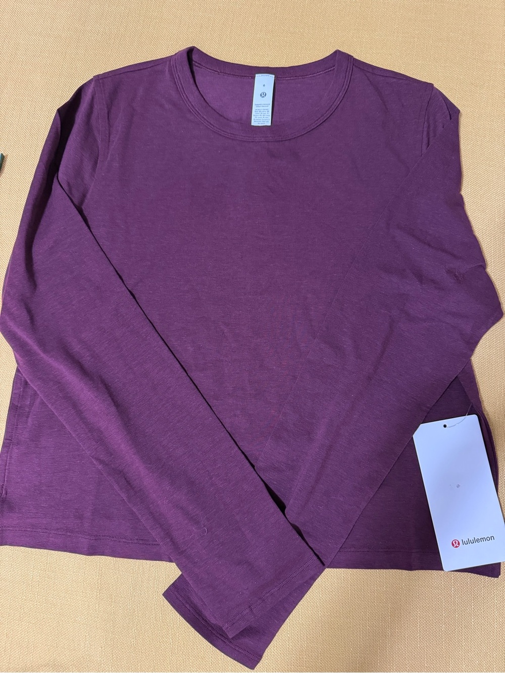 lululemon athletica Women's Long Sleeve Crewneck Top — Plum